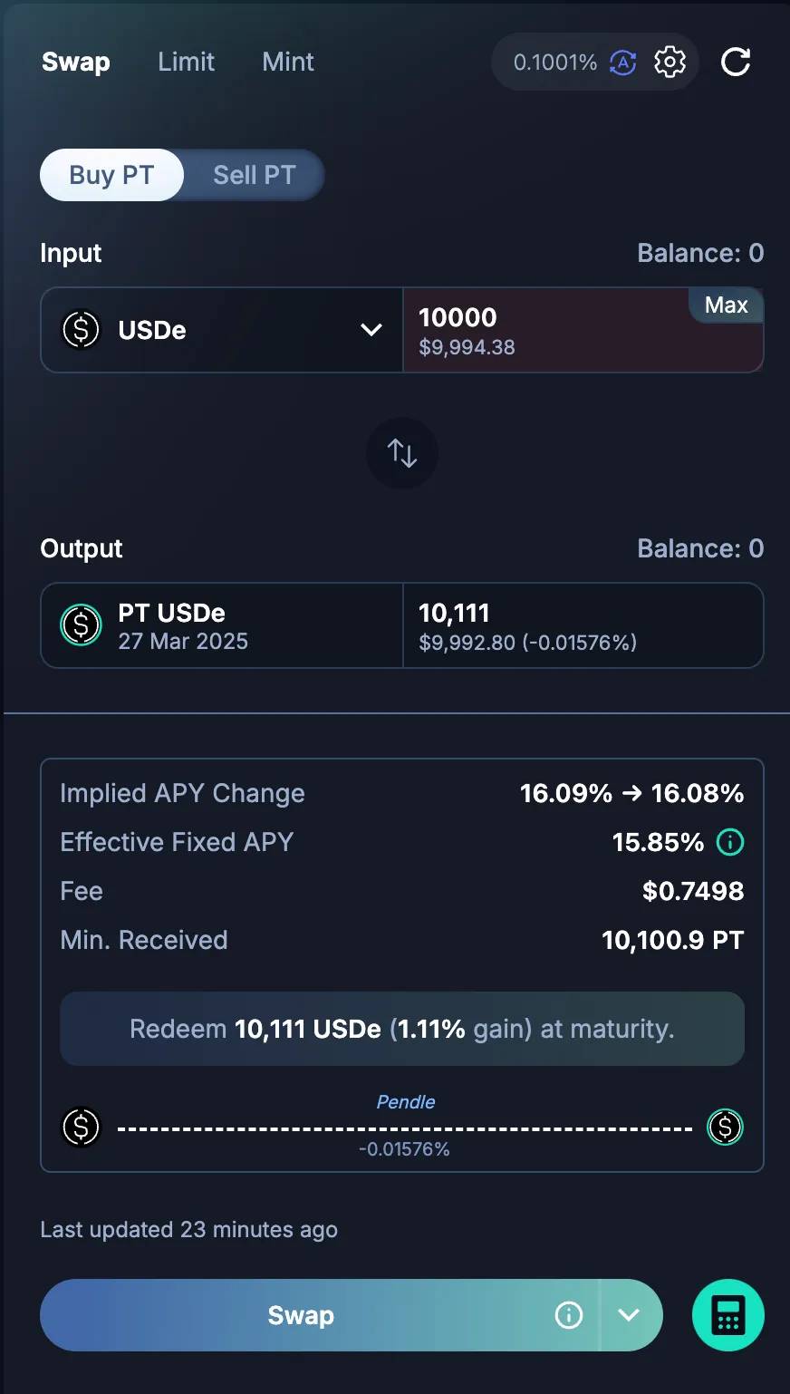 不交易，手把手教你用 pendle 实现被动收入