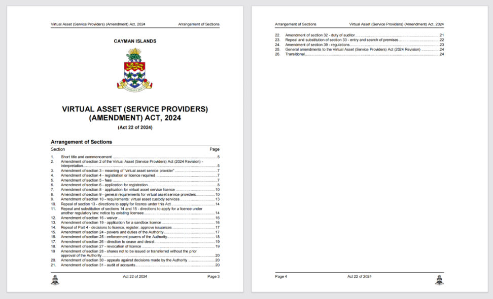 开曼群岛虚拟资产新规速览