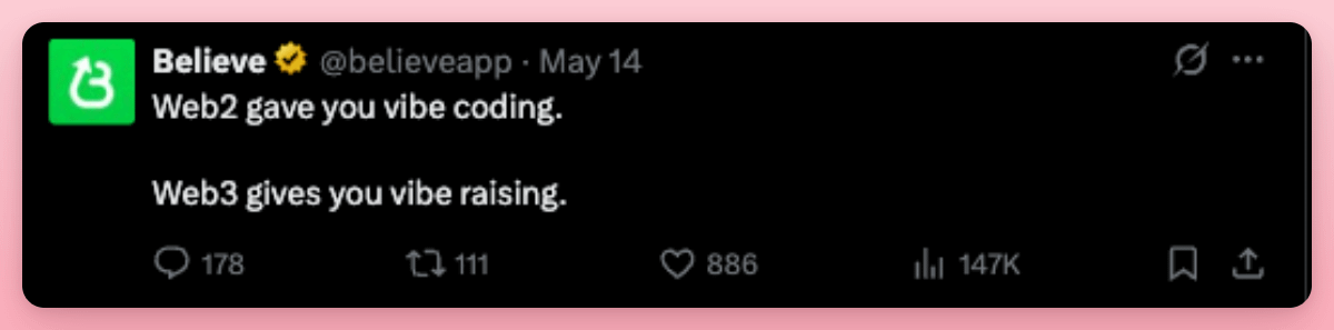 ICM 叙事解读：推文即代币，Believe 让风投更民主