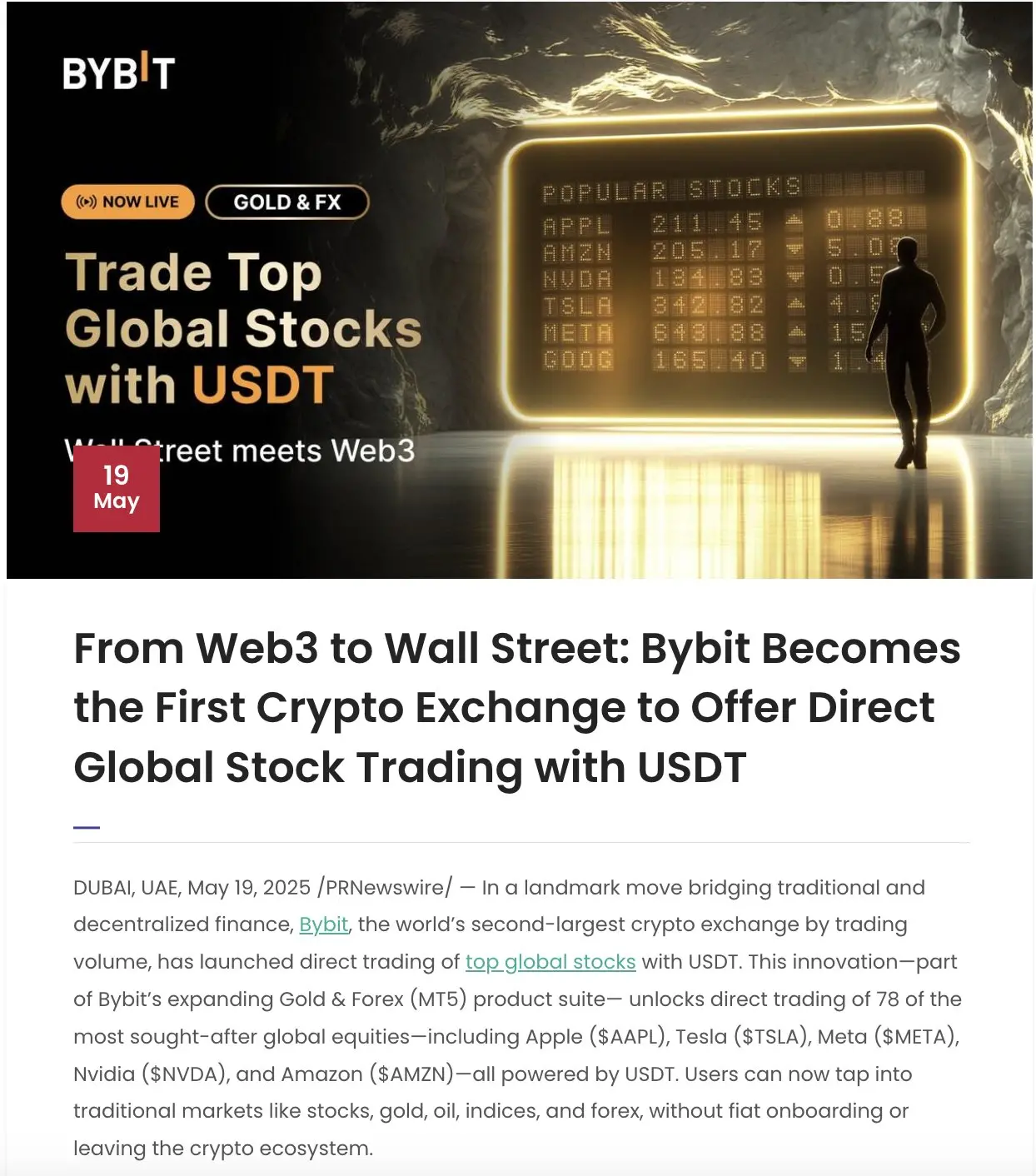 Bybit 上线美股交易惹争议,一文厘清“币所卖股”背后合规问题