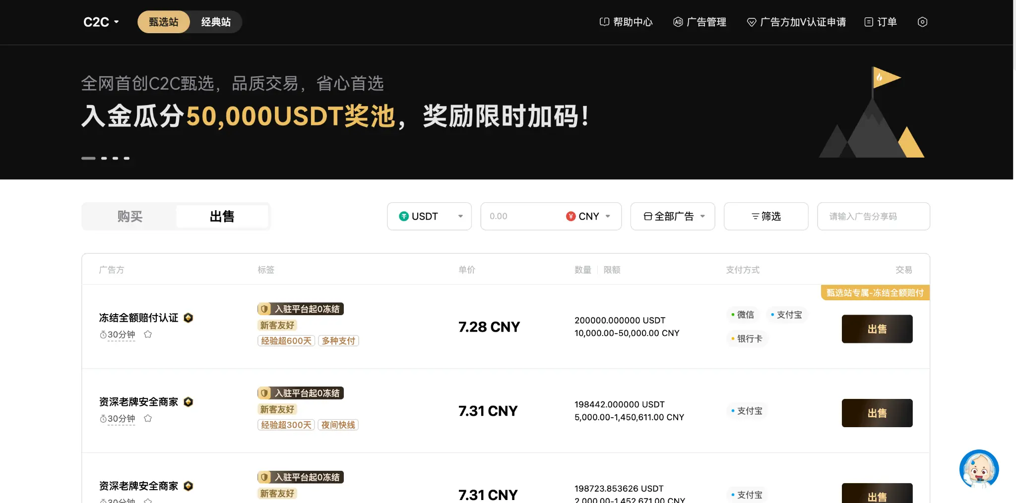 火币 HTX C2C 甄选站全面升级:全额赔付保障机制上线
