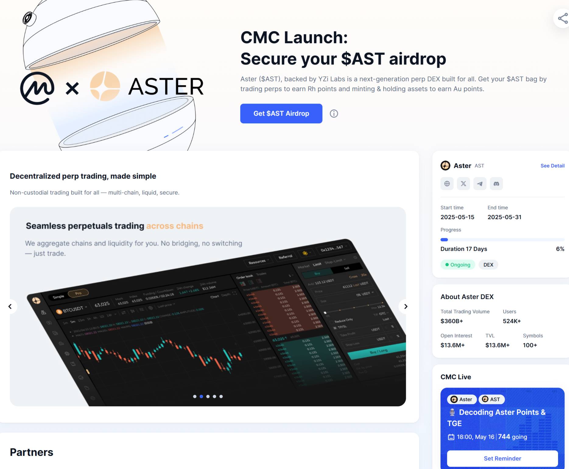 CMC 上线 Launch 平台扩张边界,意欲打造新版 Galxe?