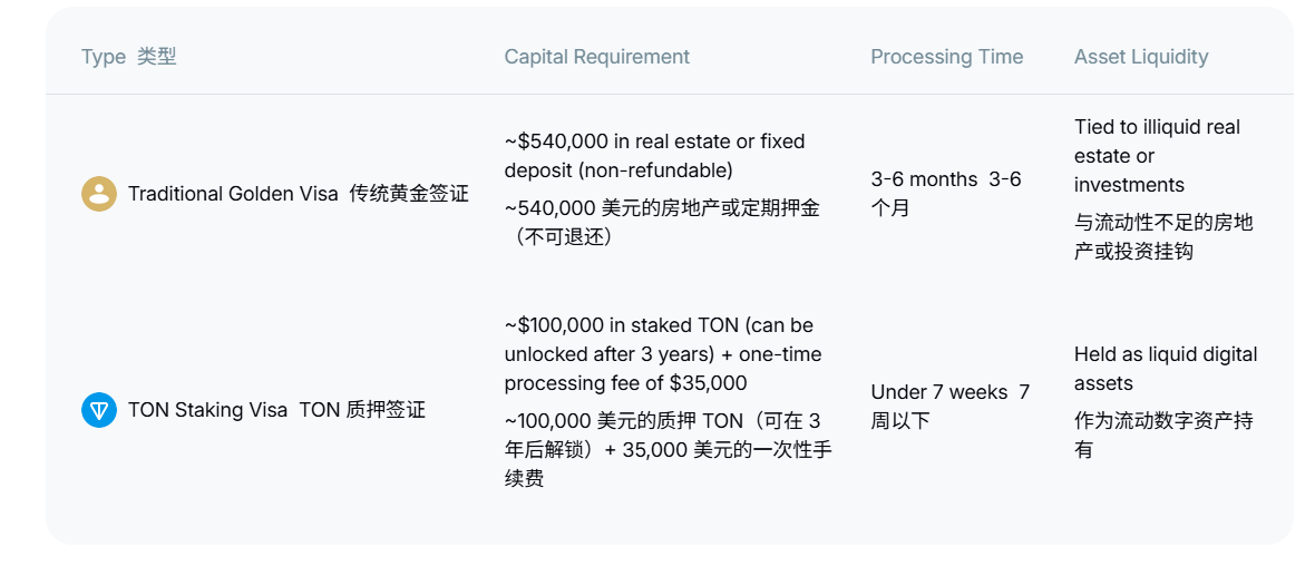 质押 Toncoin 送阿联酋签证，当居留权也变得代币化