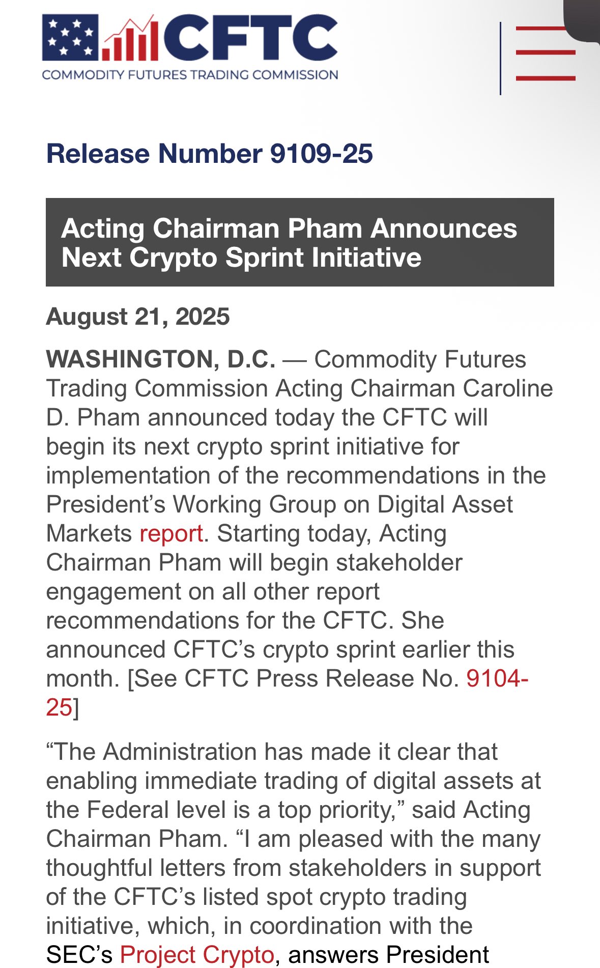 联手出击:详解 CFTC「加密冲刺计划」与 SEC「Project Crypto」的战略蓝图