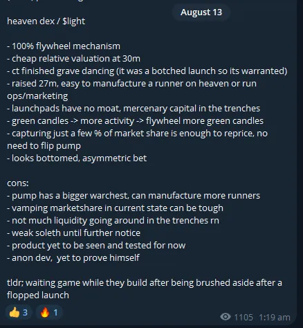 速览新晋发射台 Heaven 和代币 LIGHT:100% 收入回流,能挑战 Pump.fun 吗?