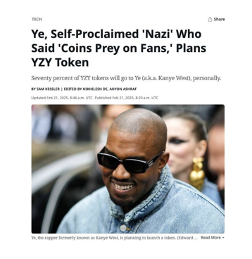 这一次,侃爷带着他的 $YZY 站在了加密风口浪尖