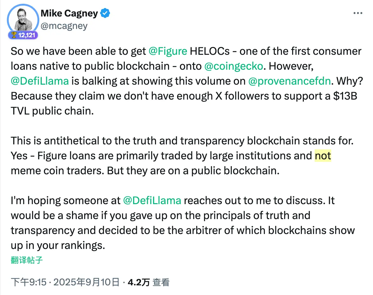 120 亿美元的虚假繁荣？Figure 与 DefiLlama 的“RWA 数据造假”之争