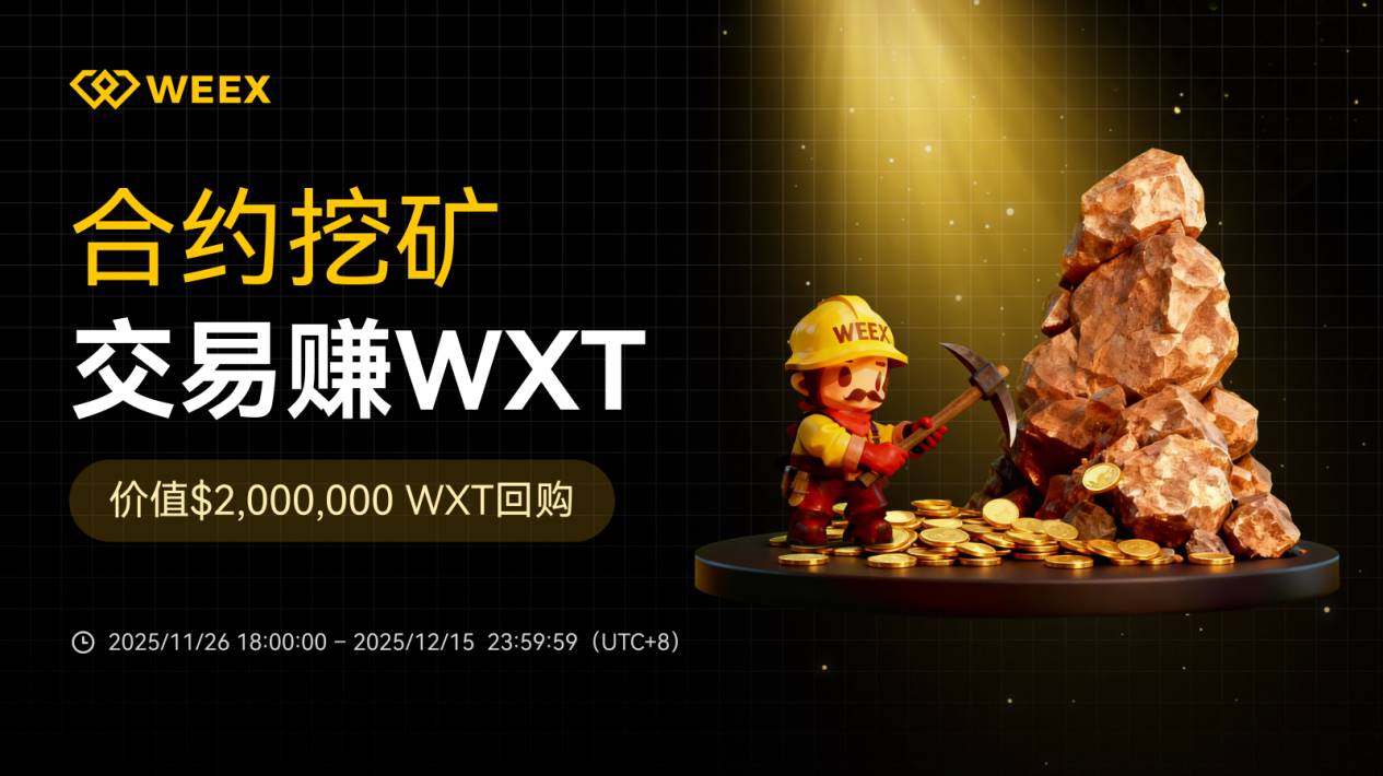 WEEX推出合约挖矿活动:最高30%手续费返还+200万美元WXT回购